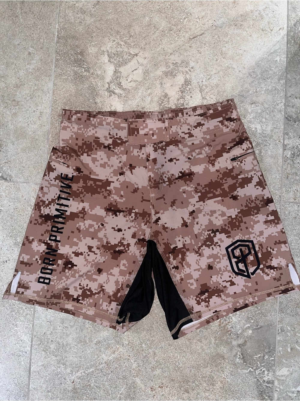 Born Primitive Digital Desert Camo Shorts - Tan/Brown